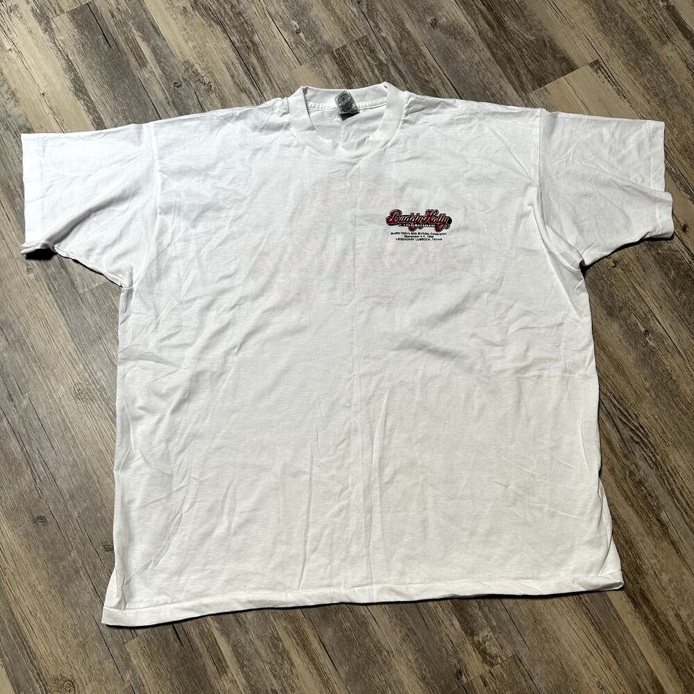 Vtg BUDDY HOLLY Music Festival 60th Birthday Lubbock TX XXXL T-Shirt 1996